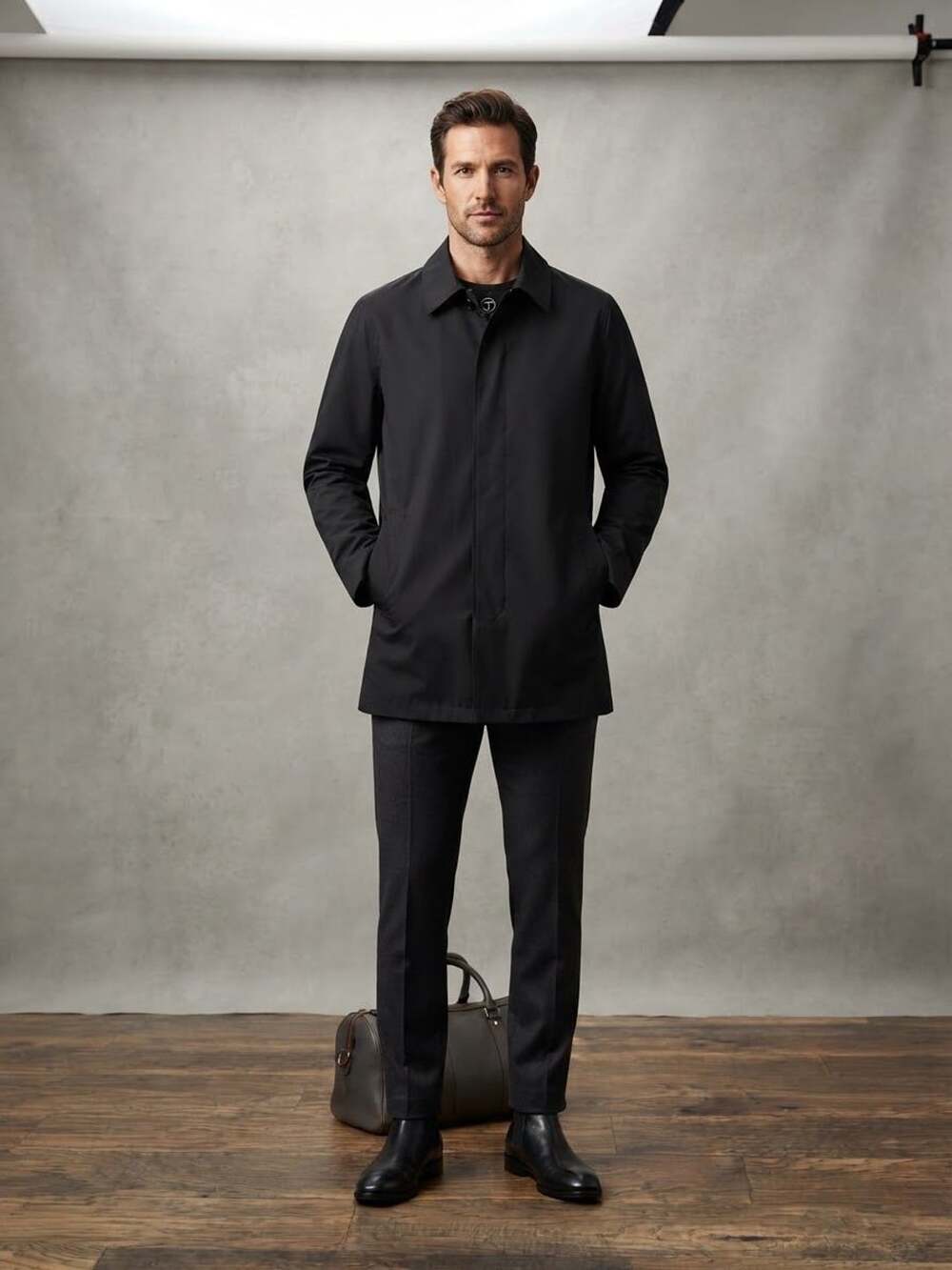 Tumi Tech Jacket Size M Black Raincoat